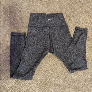 Lululemon Wunder Under Heathered Grey Leggings
